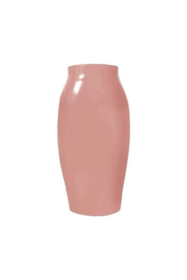 ANTIY Latex Mini Jupe Femme Latex Caoutchouc Genou A-Ligne,Couleur des Photos,X-Grand