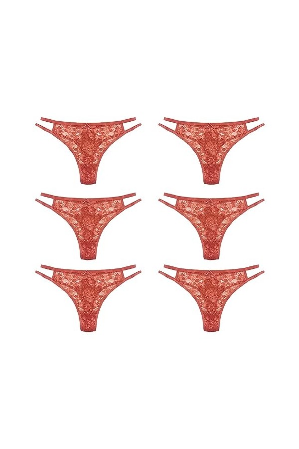 Necalisi Culotte Femme Lot de 6 Multicolore-3 Culottes pour - sous-vêtements pour Femme Bordure en Dentelle - sans Couture - 