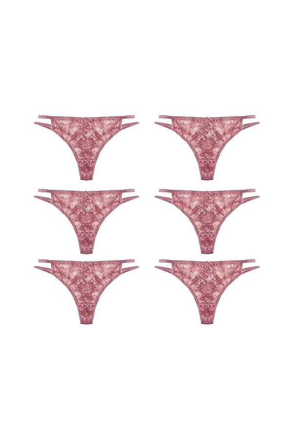 Necalisi Culotte Femme Lot de 6 Multicolore-3 Culottes pour - sous-vêtements pour Femme Bordure en Dentelle - sans Couture - 