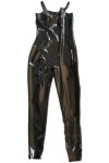 Combinaison En Latex, Bretelles, Haut Tubulaire, Dos Ouvert, Élastique, Peut Être Personnalisé, Noir,Couleur Personnalisée,XS