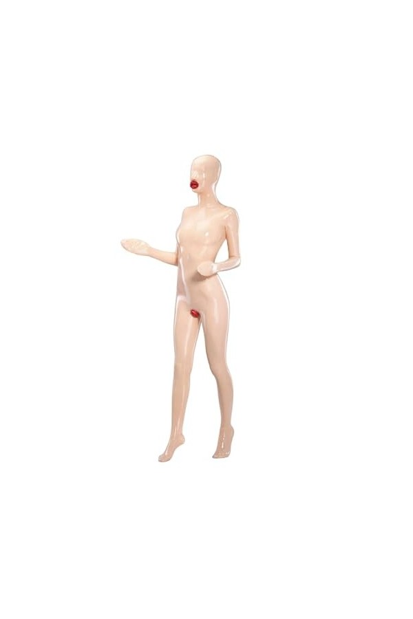 AZRLZP Vêtements en Latex pour femmes, fermeture éclair au dos, tout compris, vêtements en Latex ouverts, costume Sexy pour f