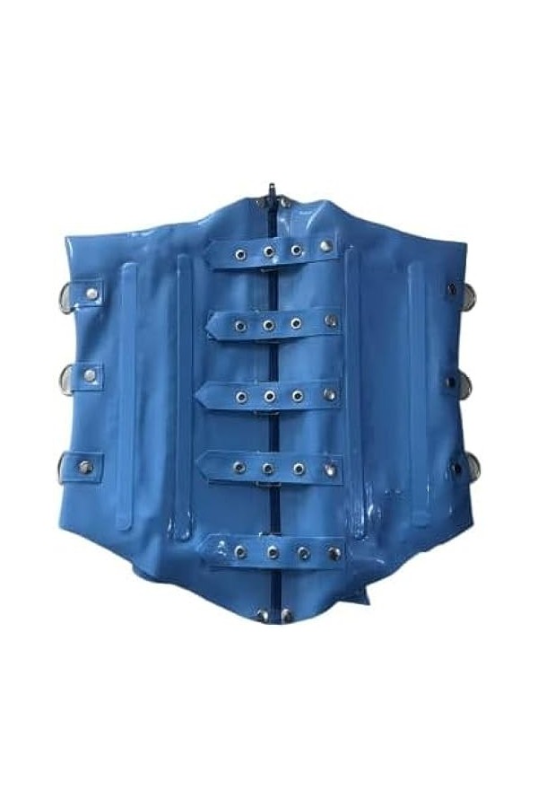 IDOBLO Sexy 1mm Épaisseur Fétiche Latex Taille Corset Quille Sous Buste Forme Fait À La Main,Rouge,4XL