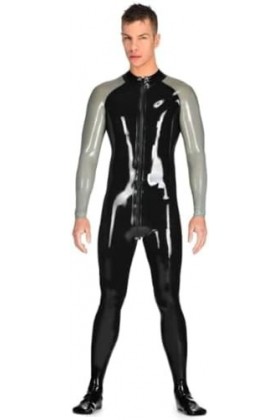 Combinaison Noire En Caoutchouc Latex, Combinaison De Course, Jeu De Rôle Quotidien, Fête, 0.4mm, Personnalisée À La Main,Noi
