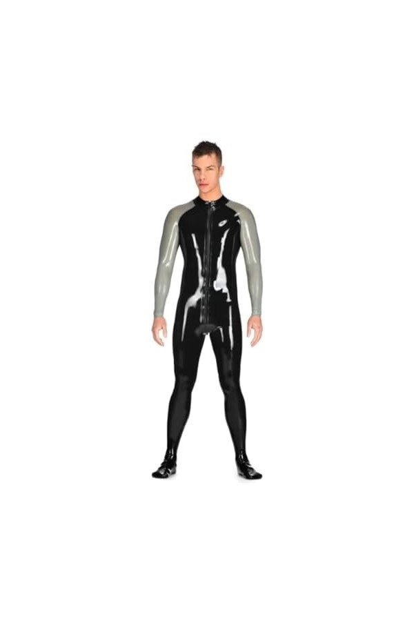 Combinaison Noire En Caoutchouc Latex, Combinaison De Course, Jeu De Rôle Quotidien, Fête, 0.4mm, Personnalisée À La Main,Noi