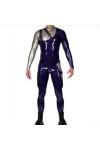 Combinaison En Caoutchouc Latex Bleu Noir, Couleur Assortie, Uniforme De Course De Fête Pour Hommes, Personnalisé À La Main 0