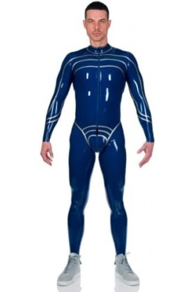 Combinaison Catsuit En Caoutchouc Bleu Vif 0,4 Mm,Bleu,3XL