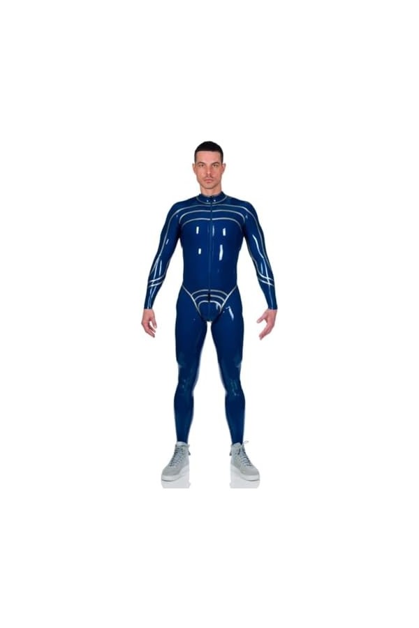 Combinaison Catsuit En Caoutchouc Bleu Vif 0,4 Mm,Bleu,3XL