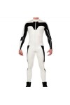 Combinaison En Caoutchouc Latex Blanc Et Noir Cousue, Combinaison De Course, Jeu De Rôle, Fête, Personnalisée À La Main, 0.4m