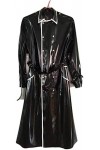 IDOBLO Latex Manteau Caoutchouc Unisexe Noir Et Blanc Belle Veste,Autres Couleurs,3XL