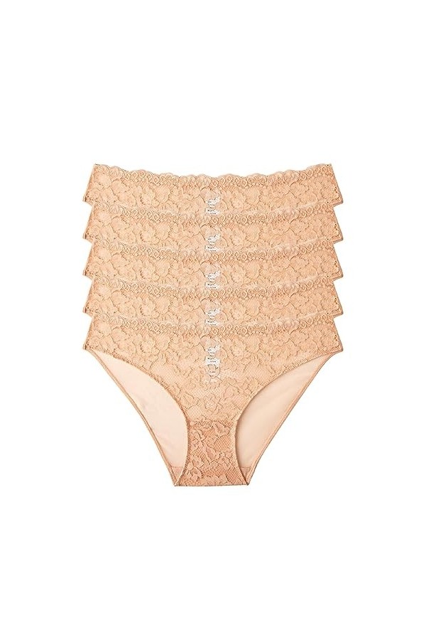 Necalisi Culotte Femme Lot de 5 Multicolore-4 Culotte Cheeky brésilienne en Coton et Dentelle Femme Culotte Dentelle Sexy pou