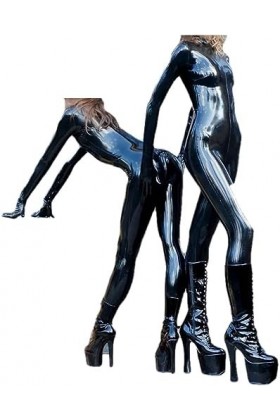 Caoutchouc 100% Latex Femmes Manches Longues Combinaison Complète Avec Gants chaussures Non Incluses ,Couleur Personnalisée,