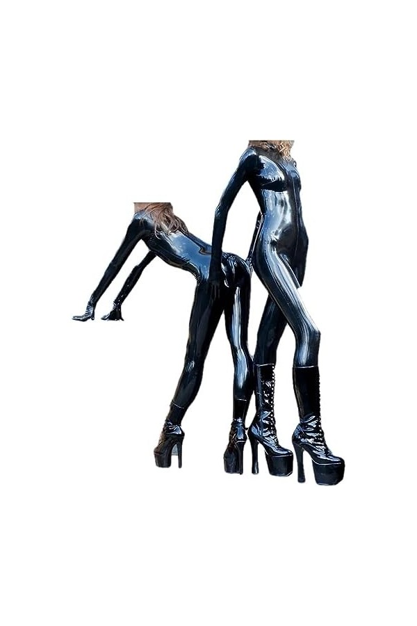 Caoutchouc 100% Latex Femmes Manches Longues Combinaison Complète Avec Gants chaussures Non Incluses ,Couleur Personnalisée,