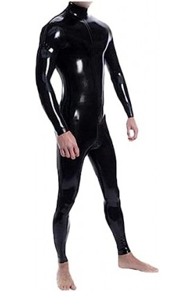 Latex Caoutchouc Partie Noir Gummi Partie Catsuit Costume Body,Noir,XS