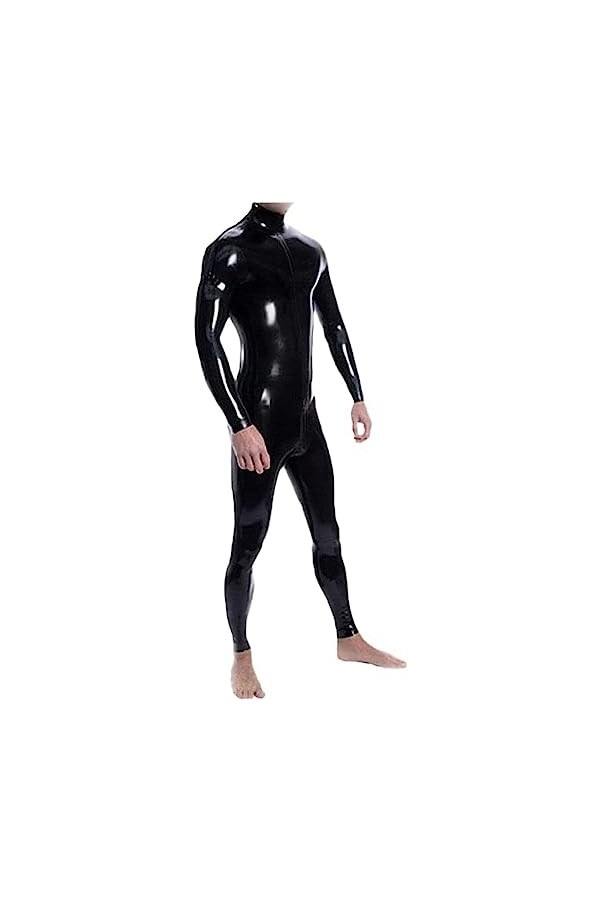 Latex Caoutchouc Partie Noir Gummi Partie Catsuit Costume Body,Noir,XS