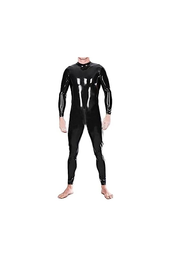 Latex Catsuit Back Zipper Pour Hommes Tight Rubber Body Jumpsuit Party Wear,Petit