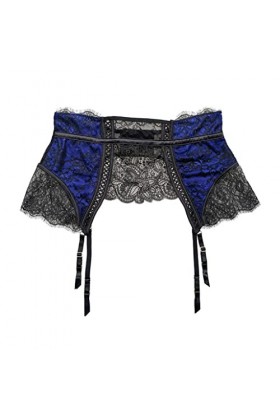 ZTTTD Black en Dentelle de Lacets STACTES Femmes Garter Belt for Stockings Metal Clips sous-souches de Lingerie Sexy Color :
