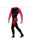 Combinaison En Latex Noir Pour Hommes, Uniforme De Course Décoratif Rouge, Rôle De Fête, Occasion Spéciale, Personnalisé À La