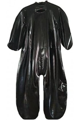 Uniforme Latex 100% Caoutchouc Cosplay Pure Black-Male Black,Homme Noir,XS