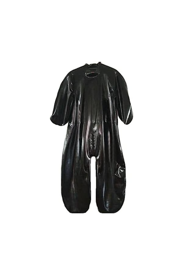 Uniforme Latex 100% Caoutchouc Cosplay Pure Black-Male Black,Homme Noir,XS