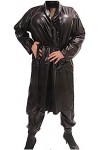 Pyjama Sexy En Latex Noir Avec Poches Manches Longues Ceintures Manteau En Caoutchouc Robe,Noir,Petit