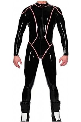 Latex Caoutchouc Noir Une Pièce Sexy Sport Avant Fermeture Éclair Body Body Global,Couleur Personnalisée,Moyen