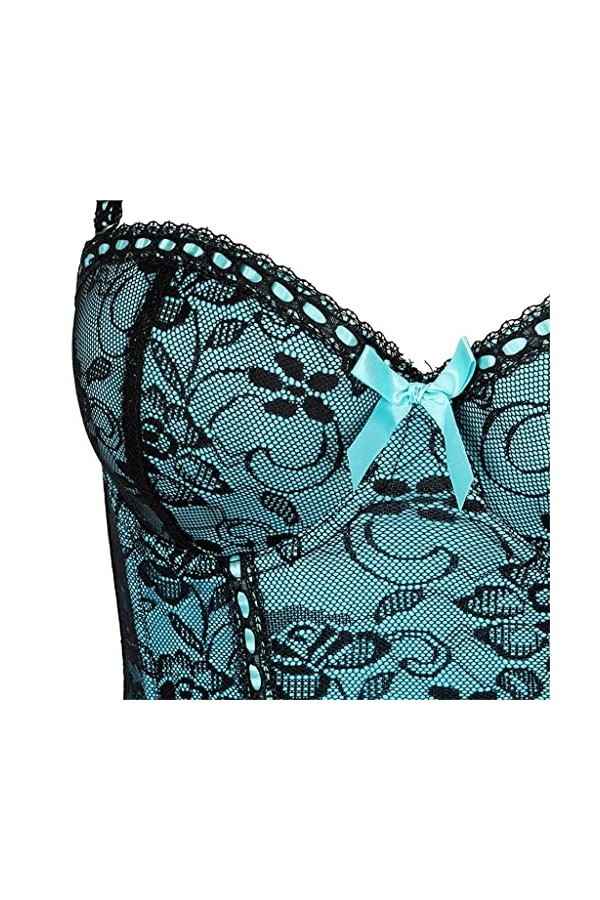 Jupe balançoire en Dentelle en Maille avec Porte-Jarretelles Lingerie Sexy Court Corset Abdomen Poly Buste Corset Corset Sexy