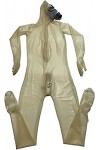 Transparent Noir Full Cover Latex Catsuit Fetish Bodys Zipper Transparent,Transparent mâle ,X-Grand