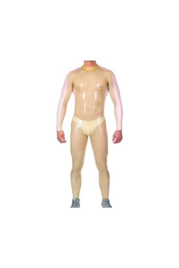 Uniforme De Course De Fête En Latex Transparent Pour Hommes, Personnalisé À La Main, 0.4mm, Transparent,Clair,format Personna