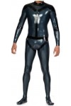 Combinaison Ample En Latex Pour Hommes, Confortable, Bleu Foncé, Uniforme De Course, Jeu De Rôle De Fête, Décoration Noire, P
