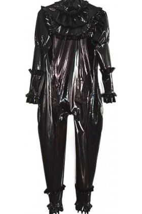 Latex Rubber All-Body Suit Body Catsuit Noir 0.4mm,Noir,S