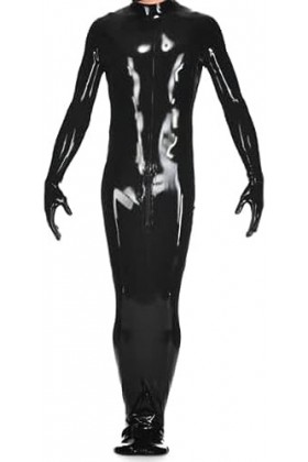 Combinaison Noire En Latex Pour Hommes, Fête De Jeu De Rôle, Occasion Spéciale, Personnalisée À La Main 0,4 Mm,Noir,XL