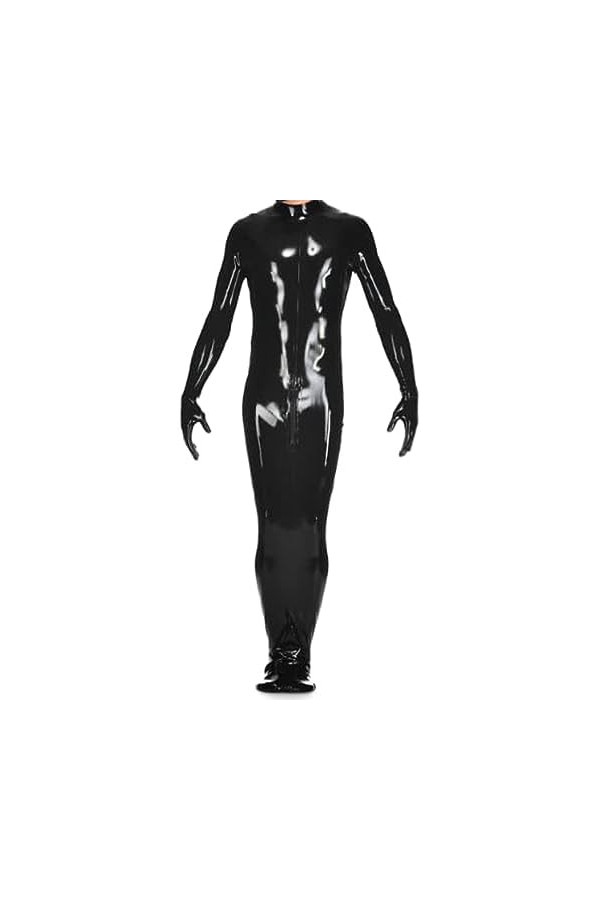 Combinaison Noire En Latex Pour Hommes, Fête De Jeu De Rôle, Occasion Spéciale, Personnalisée À La Main 0,4 Mm,Noir,XL
