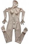 Fait À La Main Fleshcolor Latex Full Bodys 3D Breast Catsuit Avec Hood Gants Orteils Chaussettes,Couleur Personnalisée,XS