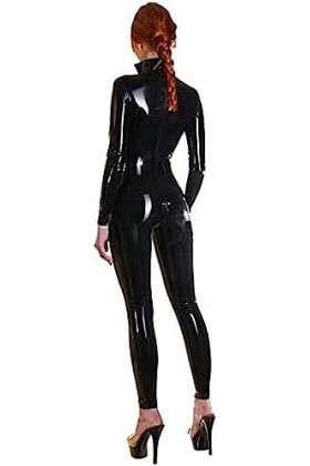 Combinaisons En Caoutchouc À Glissière Avant En Latex Sexy Pour Femmes Catsuit Personnaliser Personnaliser,Noir,XXL