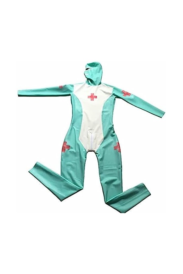 Latex Infirmière Uniforme Costume Exotique Latex Caoutchouc Couverture Complète Catsuitpersonnaliser,Personnaliser,S