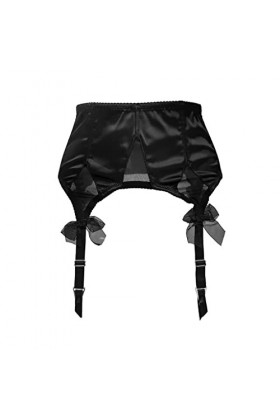 ZTTTD Garter Femmes Femmes Hautes Gartières Satin Courteille à Poisson for Stocker 4 Sangles Larges Sexe Lingerie Suspender B