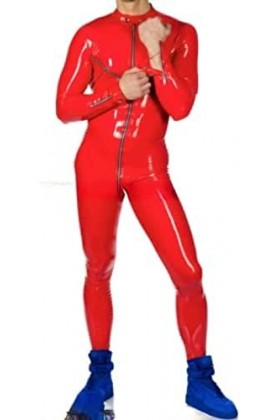 Combinaison En Latex Rouge Avec Fermetures Éclair Et Boutons En Caoutchouc Combinaison De Corps Combinaison De Corps Transpar