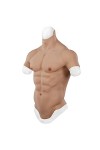 ZWSM Muscles de Simulation dhomme de Silicone de Faux Muscle,Ivoire,L