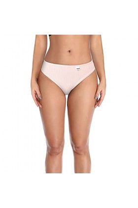 UnoSheng Femme 3 Culottes Sexy Slips Sous-Vêtements Culotte Tangas Bikini Femme Sexy, beige, XL