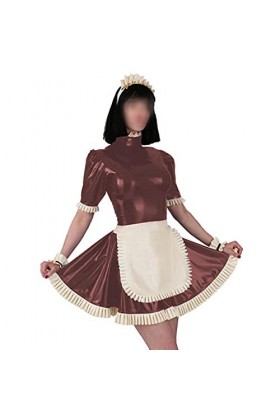 UUKR Robe de femme de ménage Sissy gothique mignon cosplay de cosplay lolita avec tablier robes victoriennes Femmes serveuse 