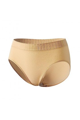 HANXIULIN Culotte en coton pour femme - Taille moyenne - String - Confortable - Sous-vêtements hipster, beige, XL