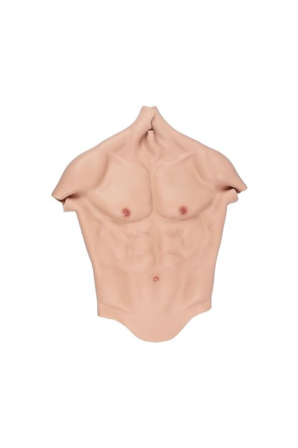 WQCZM Costume en Silicone pour Homme, Muscle Abdominal, Demi-Corps pour Homme, Peau de Simulation pour Cosplay Halloween Prop