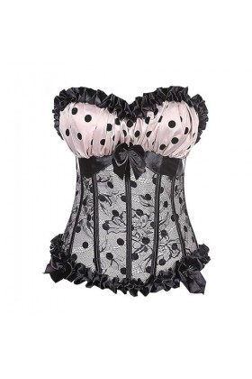 Corset à Pois en Dentelle Sexy Plus Size Corset Color : A, Size : XXL Code 