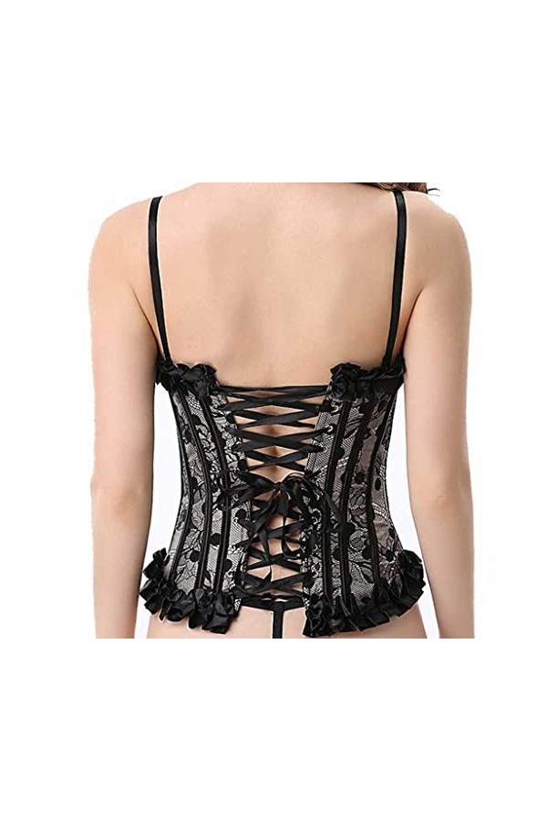Corset à Pois en Dentelle Sexy Plus Size Corset Color : A, Size : XXL Code 