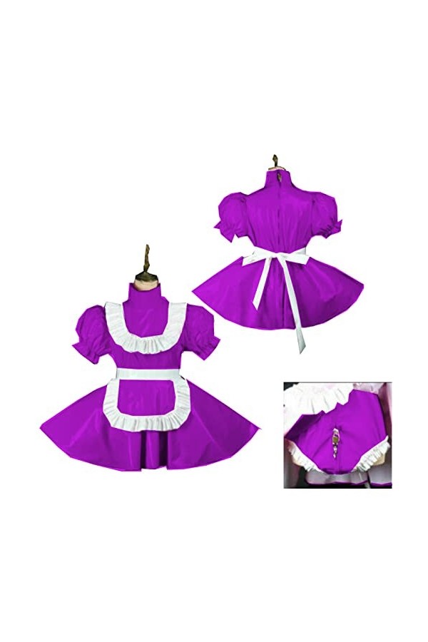 Robe de soubrette grande taille, style Sissy, robe douce, costume, blanc, taille L