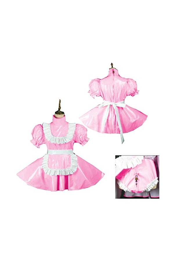 Robe de soubrette grande taille, style Sissy, robe douce, costume, blanc, taille L