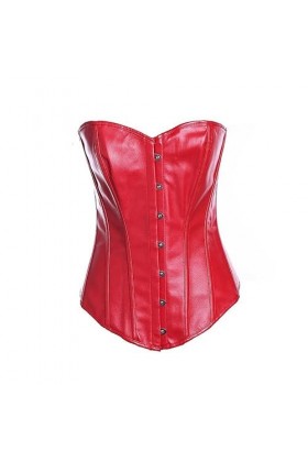 ZTTTD Corset Corset Faux Cuir Sexy Fishbone Color : Red, Size : XXXXL Code 