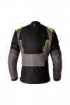 RST Endurance CE Veste de moto imperméable en textile pour homme, Noir, gris, jaune fluo, 48