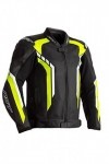 RST Axis Leather Jacket Veste en cuir Noir/Jaune 50