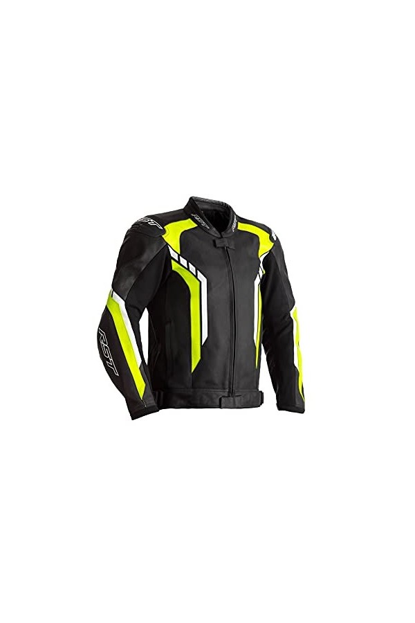 RST 814000412369var - veste en cuir pour hommes axis COULEUR NOIR JAUNE TAILLE 60-3XL